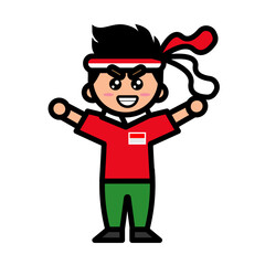 cute young man is excited