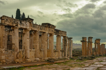Naklejka premium The ancient city of Hierapolis in Turkey is a UNESCO World Heritage Site