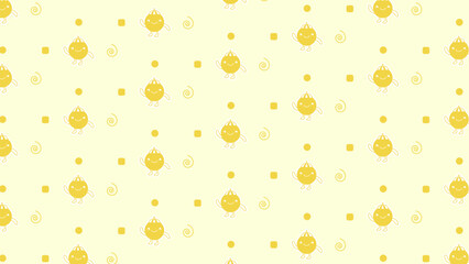 Pattern of the children's character ball is yellow for books, coloring, games, clothes, advertising