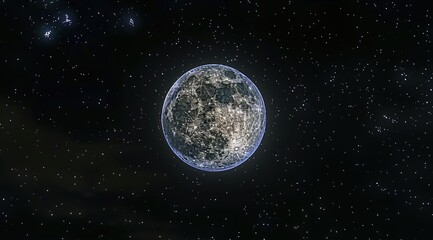 Naklejka premium moon and stars