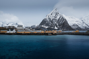 View of Lofoten island during Winter