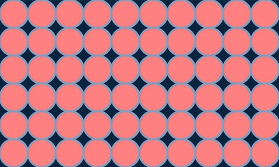 Dark blue and pink polka dots with gray border circle background for backdrop and wallpaper template. repeat seamless style design for fabric printing