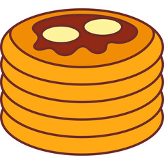 Pancake Flat Illustration