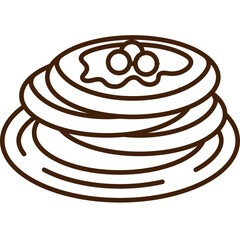 Pancake Line Icon