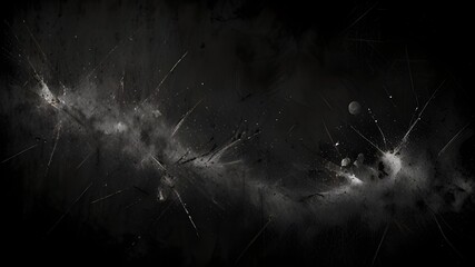 Dust and scratches design, aged photo editor layer, black grunge abstract background, white dust and scratches on a black background. dirt overlay or screen effect use for grunge background vintage. G
