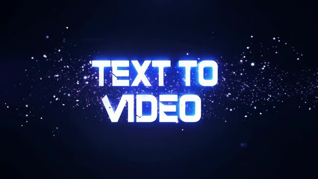 Text to Video text animation with glowing effects