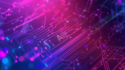 Blue purple gradient graphic design for electronic circuit