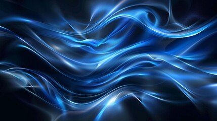 Obraz premium Blue abstract wave background with gradient effects