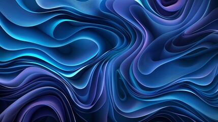 Obraz premium Blue abstract wave background with gradient effects