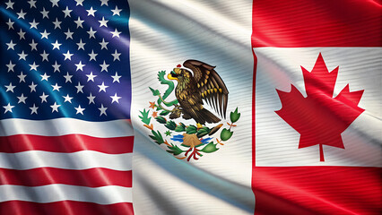 country flag Canada, United States, Mexico, world cup, AI