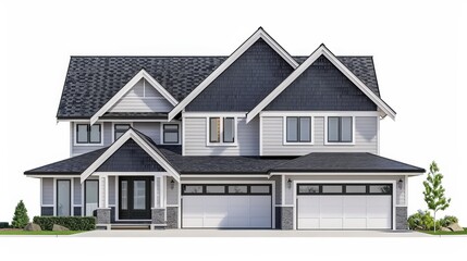 Modern Two-Story House with Garage