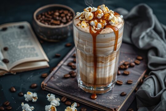 Caramel Popcorn Coffee Drink