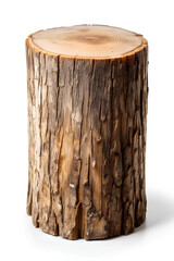 Stump for displaying the product, isolate white background