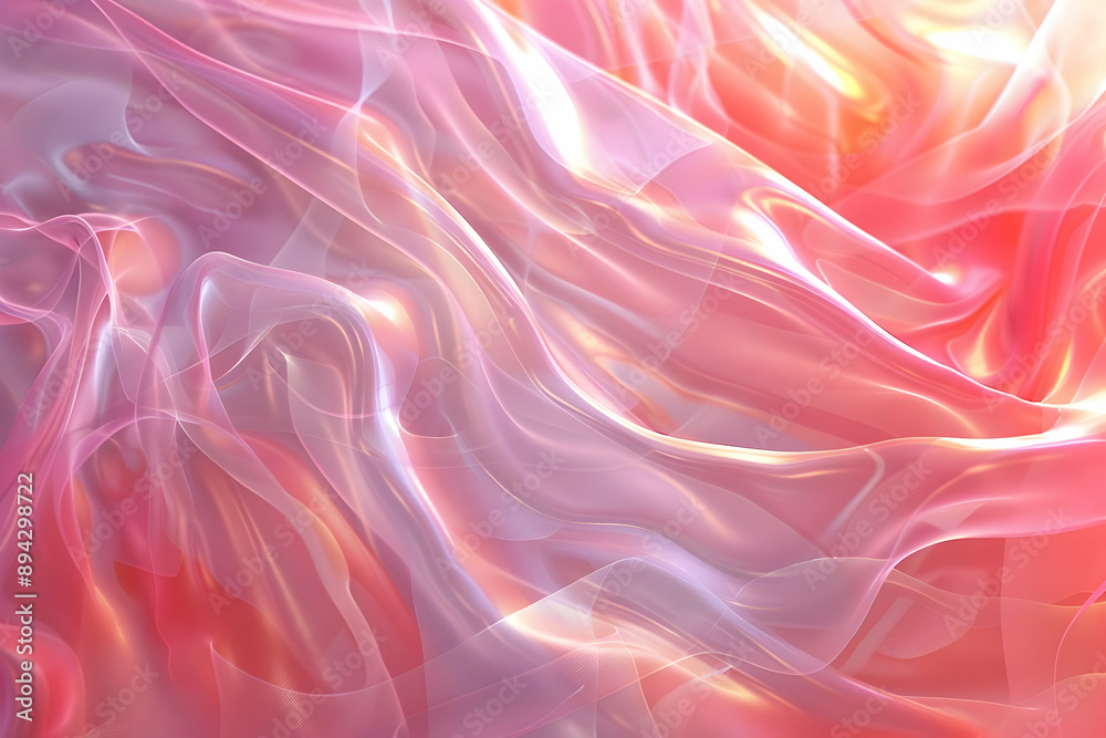 Poster Abstract Pink and White Swirls