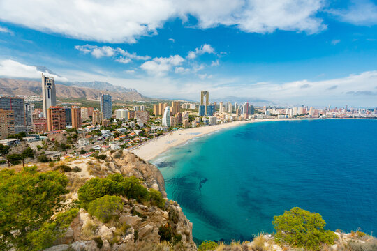 Benidorm, Spain. View over the beach	