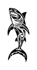 Naklejka premium Shark tribal tattoo