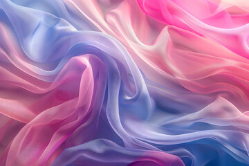 Obraz premium Abstract Pink and Blue Sheer Fabric Texture