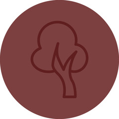 tree Vector Line Maroon Circle Maroon
