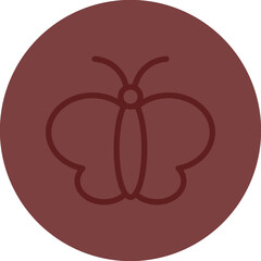 butterfly Vector Line Maroon Circle Maroon