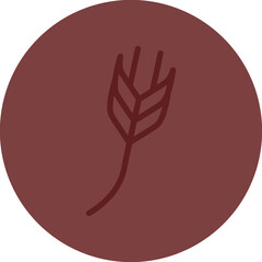 Obraz premium wheat Vector Line Maroon Circle Maroon