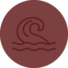 sea strom Vector Line Maroon Circle Maroon