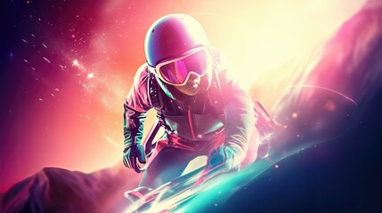 young sportsman athlete wearing helmet and glasses wallpaper
