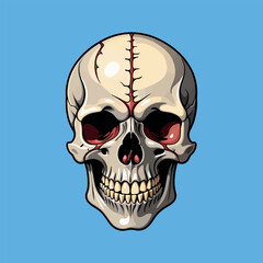 Fototapeta premium teschio colorato 01