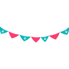 Fototapeta premium Cat Day Penant Flag