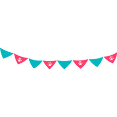 Fototapeta premium Cat Day Penant Flag