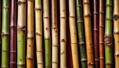 Fototapeta premium Colorful Bamboo Sticks.