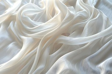 Fototapeta premium White Sheer Fabric Texture Background