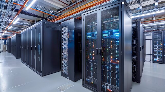 Server Room Interior inside data centre