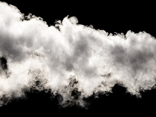 Smoke isolated on black background