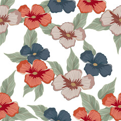 Pattern hand drawn floral, Motif ethnic ikat floral seamless textile illustration,  embroidery, print striped 
ornament floral, pattern, design for wrapping, silk, scarf, background, textile, 