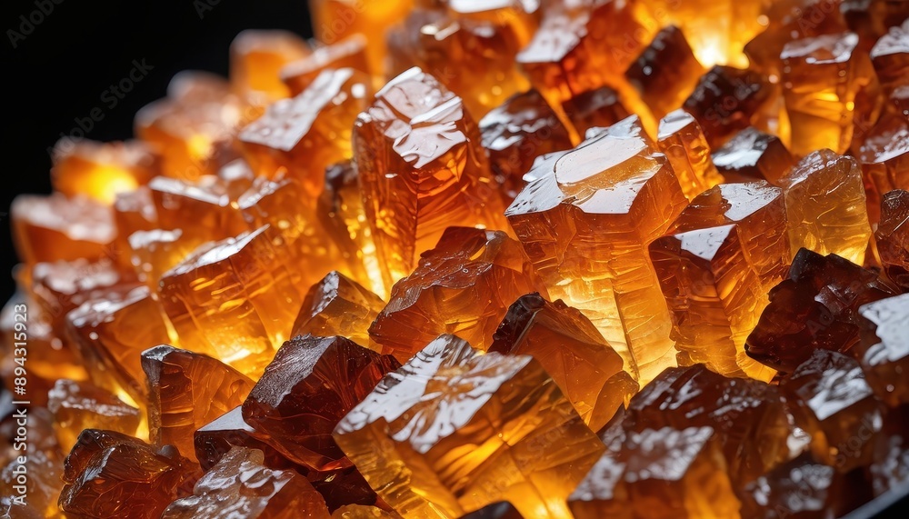 Wall mural close up of amber crystal.