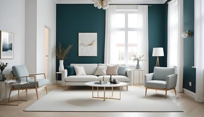 Photo interior modern design room 3d illustration