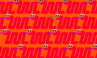 Multiple red snake pattern illustration wallpaper
