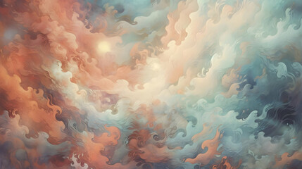 Abstract Swirling Cloud Art