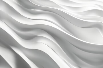 Naklejka premium Fluid white waves texture, seamless abstract background.