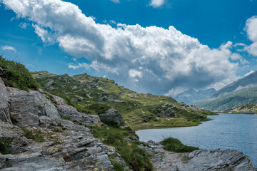 Laghetto Moesola al Passo di San Bernardino (GR), Svizzera. Alpi Lepontine