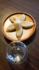 Korean rice cake dipped in honey