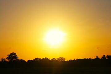 Sunset sky for background or sunrise sky and cloud at morning.