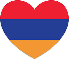 Armenia heart shape flag icon