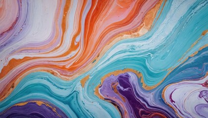 Fototapeta premium Abstract Swirling Paint Colors