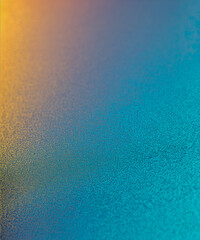 Yellow orange gold coral peach pink brown teal blue abstract background for design. Color gradient, ombre. Matte, shimmer. Grain, rough, noise. Colorful.