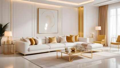 Fototapeta premium Photo interior modern design room 3d illustration