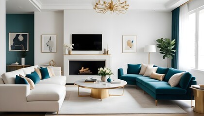Photo interior modern design room 3d illustration