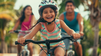 Obraz premium The Day She Found Her Balance: A Joyful First Bike Ride