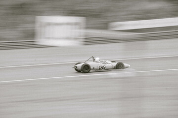 racing car on the road