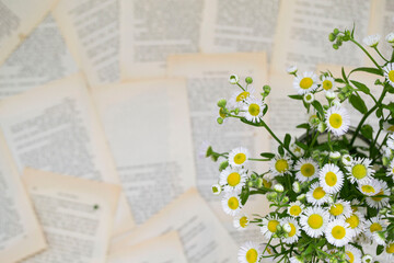 book with flowers